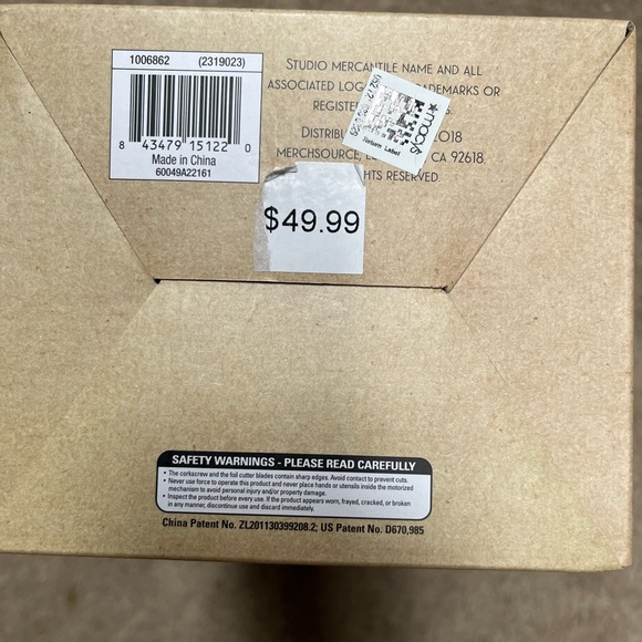 Electric Wine Opener with Foil Cutter NIB - Picture 7 of 7